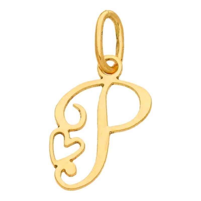 Pendentif initiale P (or jaune 750°) Berceau magique bijoux