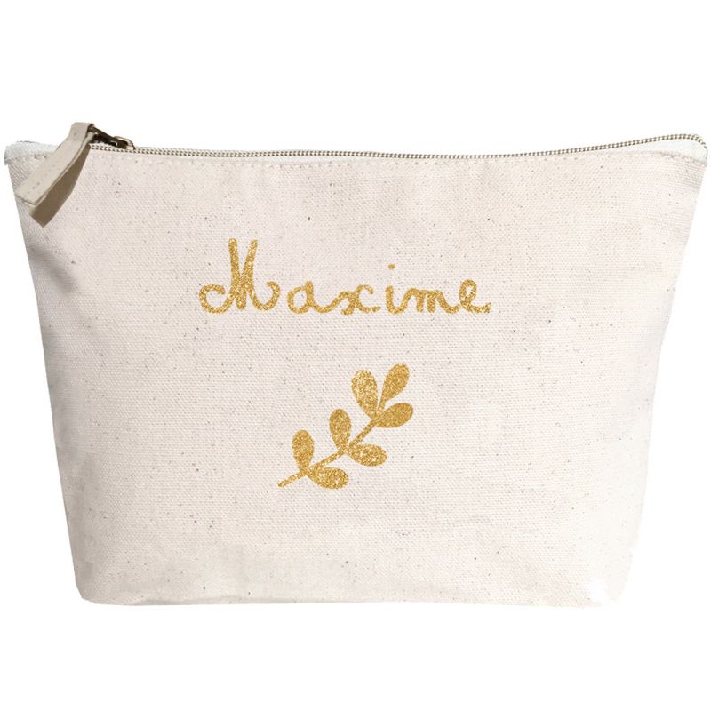 Trousse de Noël à motif doré (personnalisable) Les Griottes