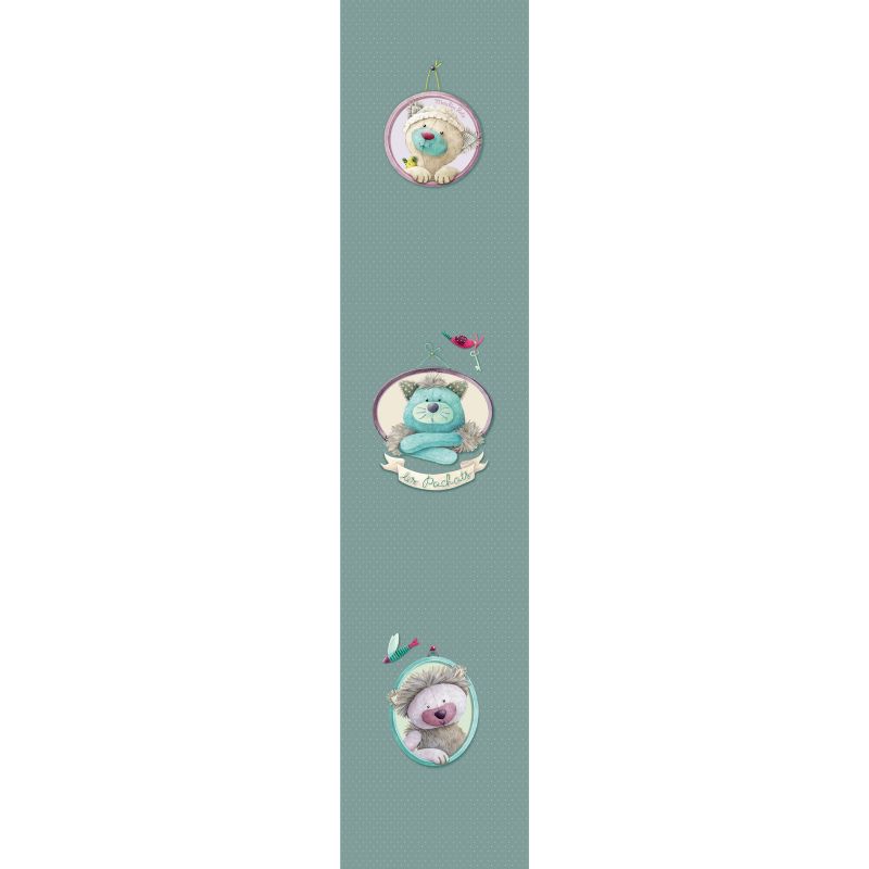 Décor mural Portraits les Pachats vert d'eau (2,8 m) Moulin Roty