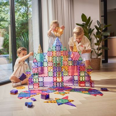 Mega kit de construction magnétique Creative Pastel (210 pièces)