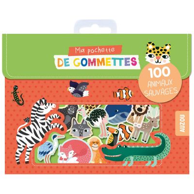 Ma pochette de 100 gommettes Animaux sauvages Auzou Editions