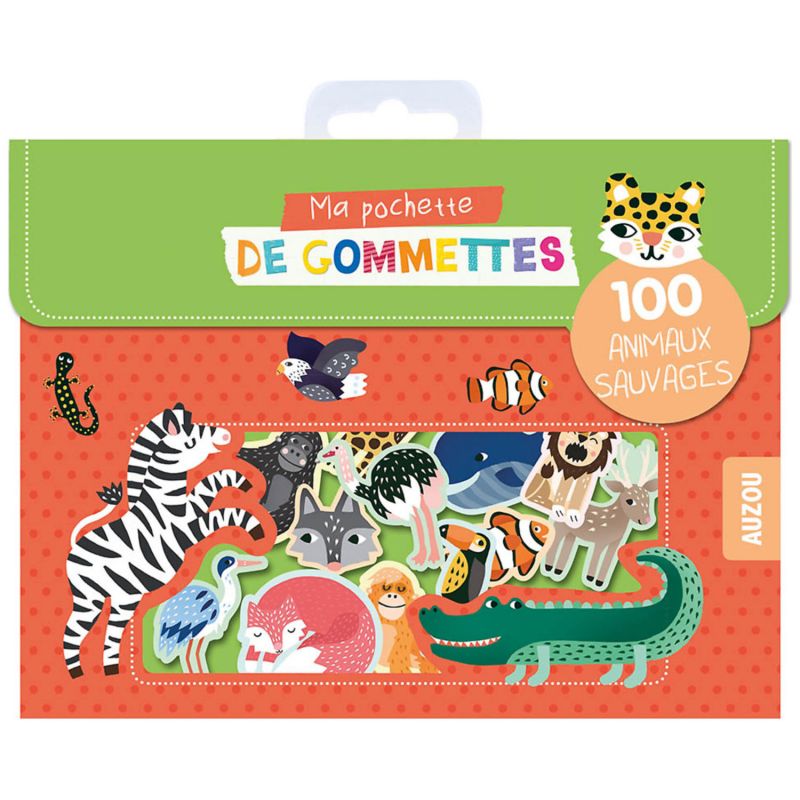 Ma pochette de 100 gommettes Animaux sauvages Auzou Editions Produit 1