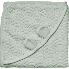 Cape de bain ours vert sauge (80 x 80 cm) - Cam Cam Copenhagen