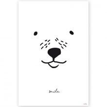 Grande affiche ours Smile (60 x 40 cm)  par Mimi'lou