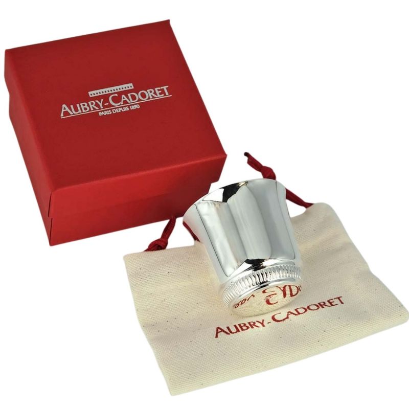 Coquetier évasé Godrons personnalisable (métal argenté) Aubry-Cadoret Produit 3