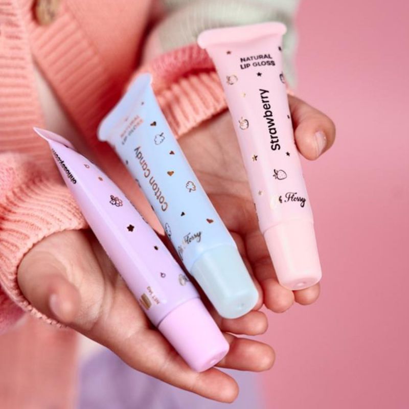 Coffret de 3 Lipgloss parfumés (fraise, barbe à papa et raisin) Oh Flossy Ambiance 9