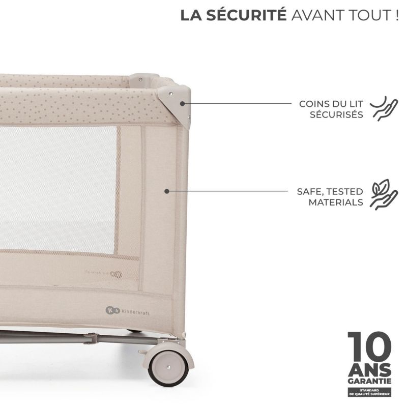 Lit parapluie 2 en 1 Joy 2 Beige Kinderkraft Produit 3