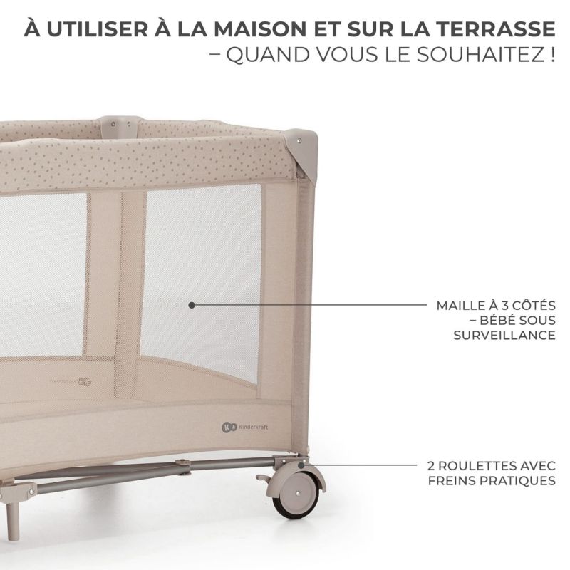 Lit parapluie 2 en 1 Joy 2 Beige Kinderkraft Produit 4
