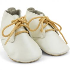 Chaussons bébé en cuir Soft soles Desert Lace Pearl (3-9 mois)