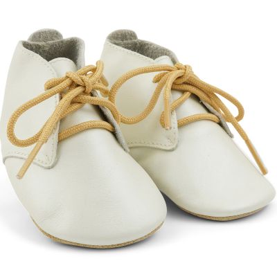 Chaussons bébé en cuir Soft soles Desert Lace Pearl (3-9 mois) Bobux