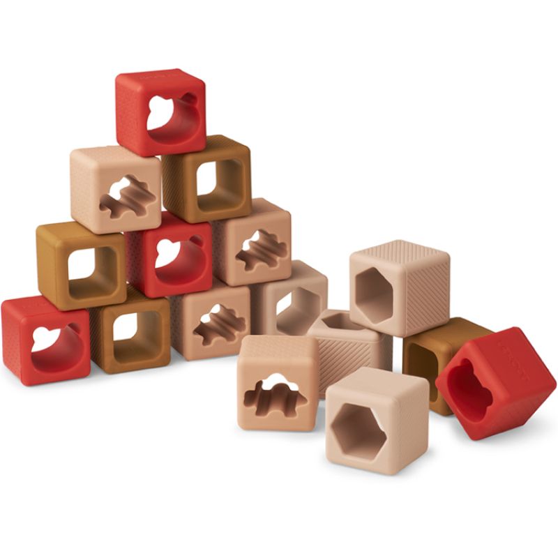 Blocs de construction en silicone Loren Rose multi mix (16 blocs) Liewood