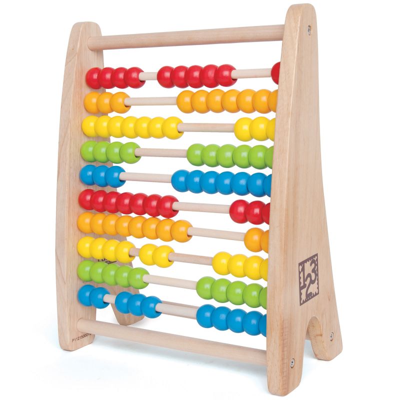 Boulier de perles arc-en-ciel en bois Hape