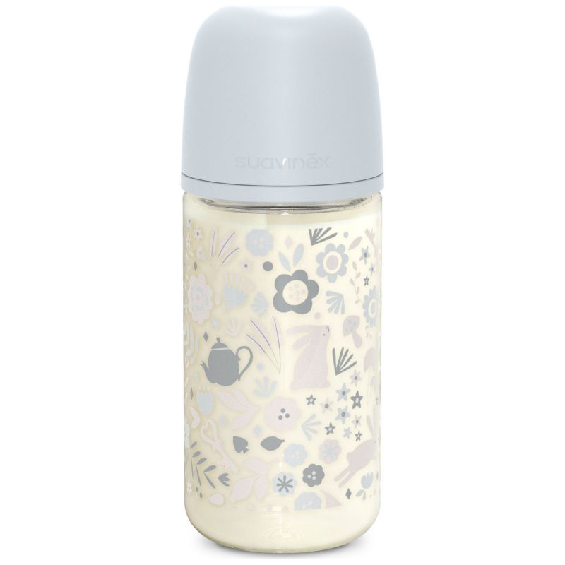 Biberon en verre tétine SXPro M Wonderland Bleu (240Ml) Suavinex Produit 1