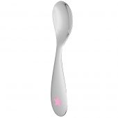 Cuillère naissance Baby spoon rose en métal argenté