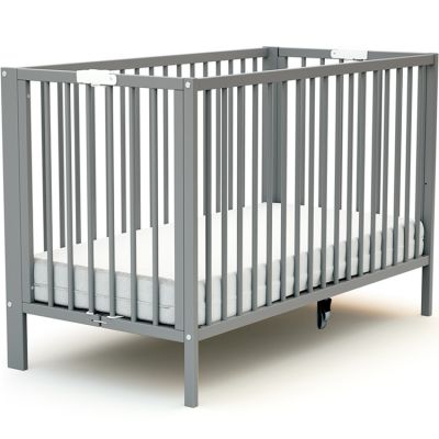 Lit pliable en bois de hêtre Essentiel Plus gris (60 x 120 cm) AT4