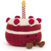 Peluche Amuseable Gâteau d'anniversaire Cerise (13 cm)  par Jellycat