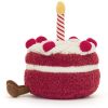 Peluche Amuseable Gâteau d'anniversaire Cerise (13 cm)  par Jellycat