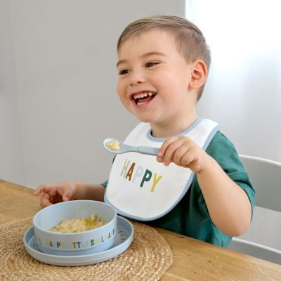 Lot de 5 bavoirs coton bio Happy Fruits Citron