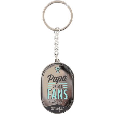 Porte-clés Papa, on est fans de toi Mr. Wonderful