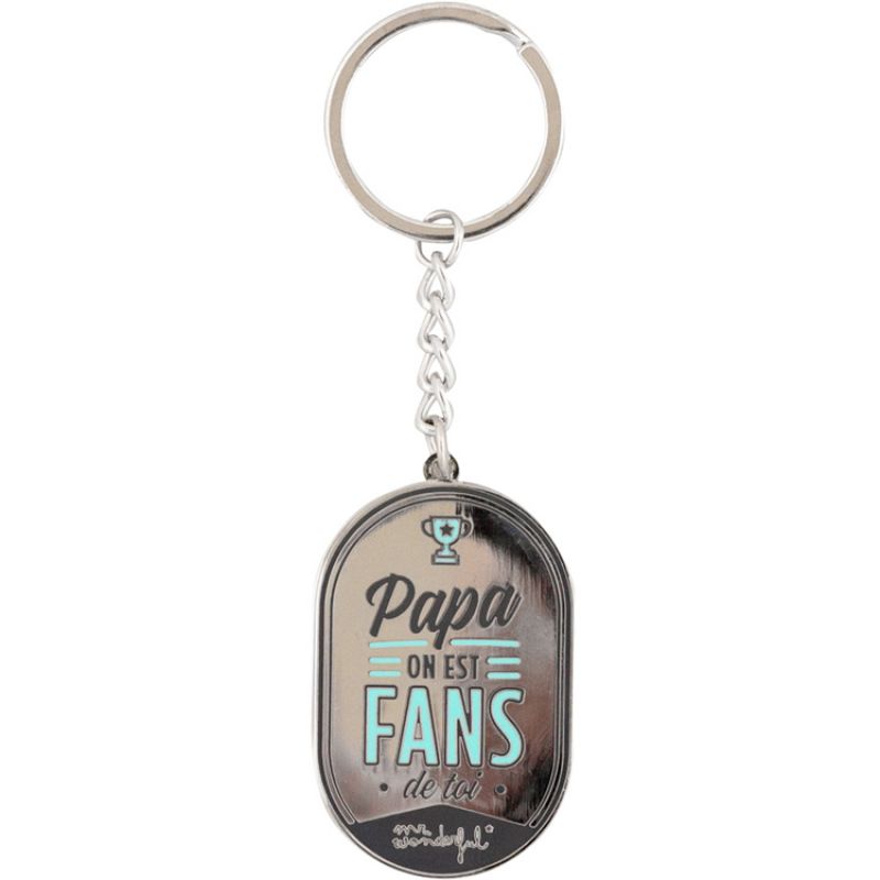 Porte-clés Papa, on est fans de toi Mr. Wonderful