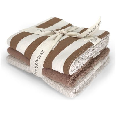 Lot de 3 lingettes Caramel Sailor (28 x 28 cm) Babyshower