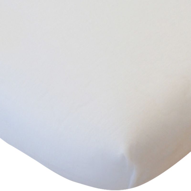 Drap housse en coton bio blanc (70 x 140 cm) Kadolis Produit 1 grande taille