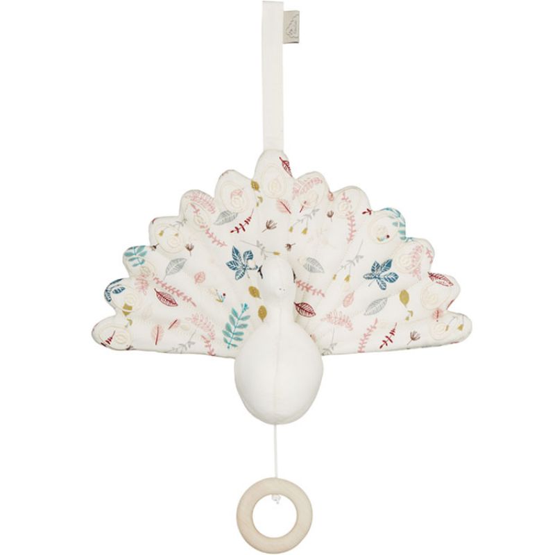 Mobile musical Paon Pressed Leaves rose Cam Cam Copenhagen
