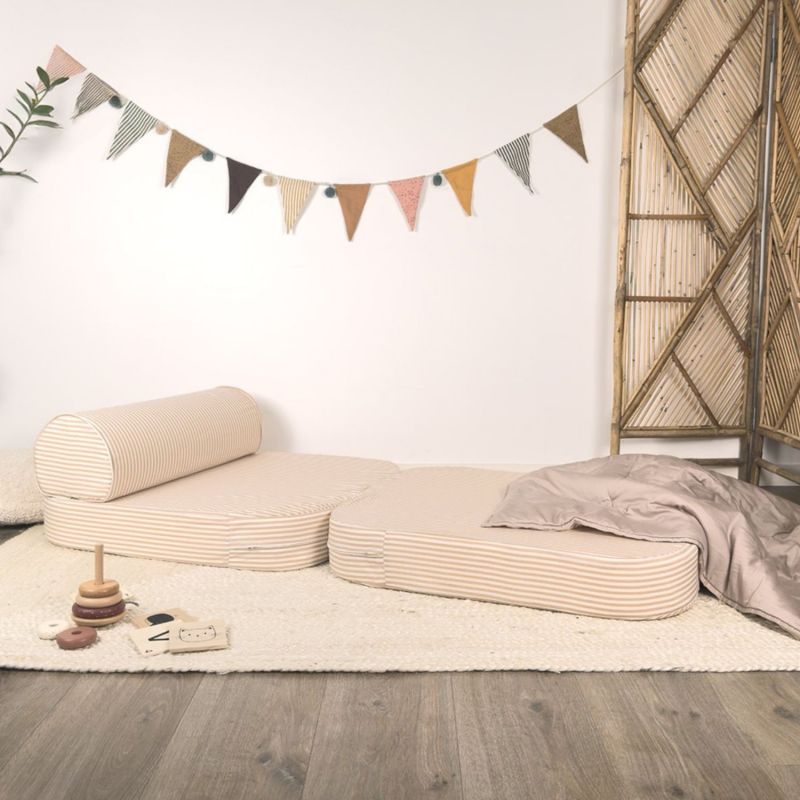 Chauffeuse rayée Rayé Ambre (70 x 80 cm) Kadolis Ambiance 3