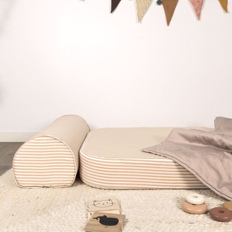 Chauffeuse rayée Rayé Ambre (70 x 80 cm) Kadolis Ambiance 4