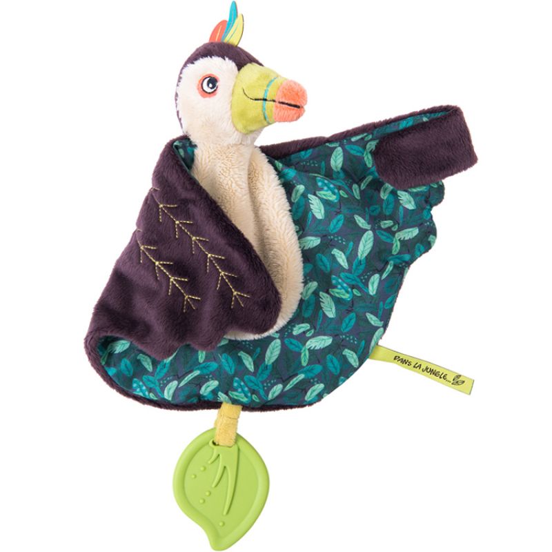 Doudou de dentition Pakou le toucan Dans la Jungle Moulin Roty