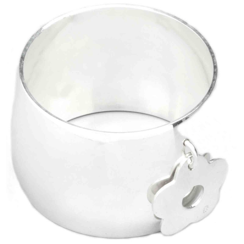 Rond de serviette marguerite ou coeur (métal argenté-argent 925°) Loupidou