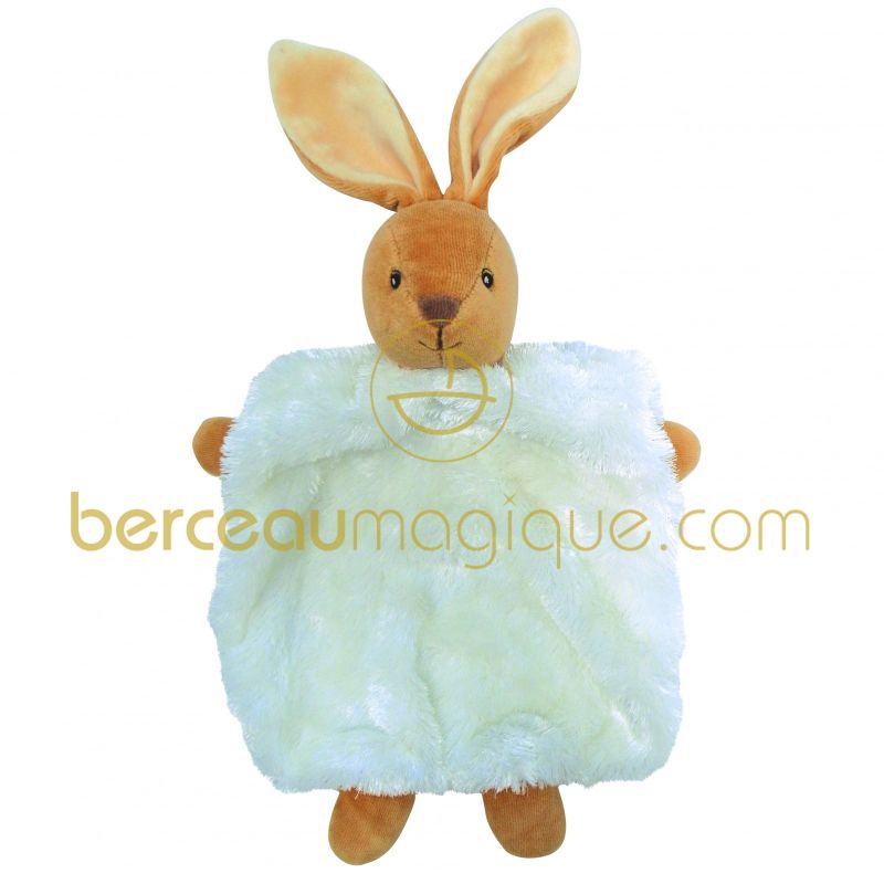 Doudou lapin fourrure blanc Kaloo