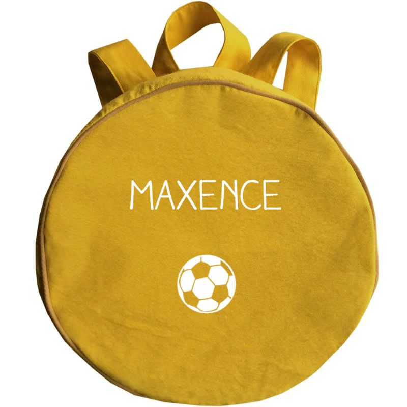 Sac à dos enfant jaune moutarde (personnalisable) Les Griottes Produit 1 grande taille