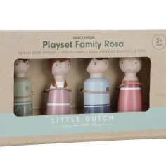 Set 4 poupées en bois Famille Rosa pour maison de poupée