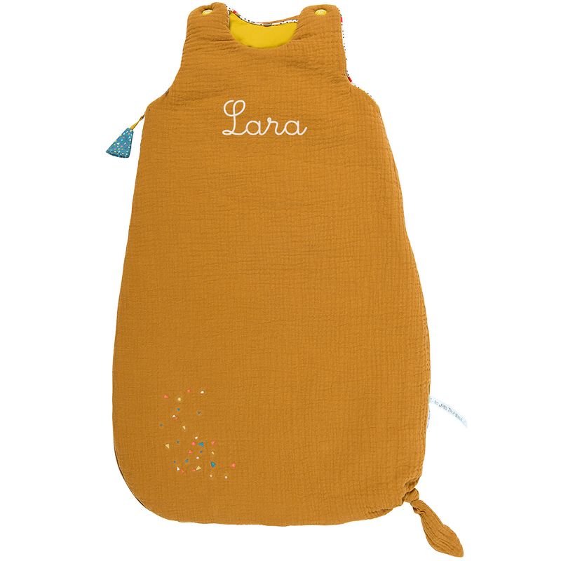 Gigoteuse chaude ocre Les Jolis trop beaux personnalisable TOG 3 (70 cm) Moulin Roty