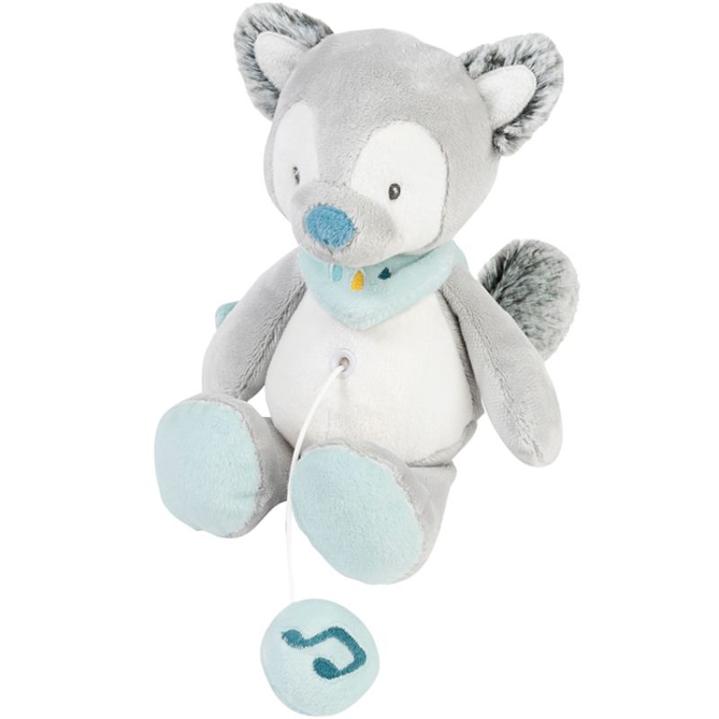 Mini peluche musicale Tiloo le loup Tim & Tiloo (22 cm) Nattou