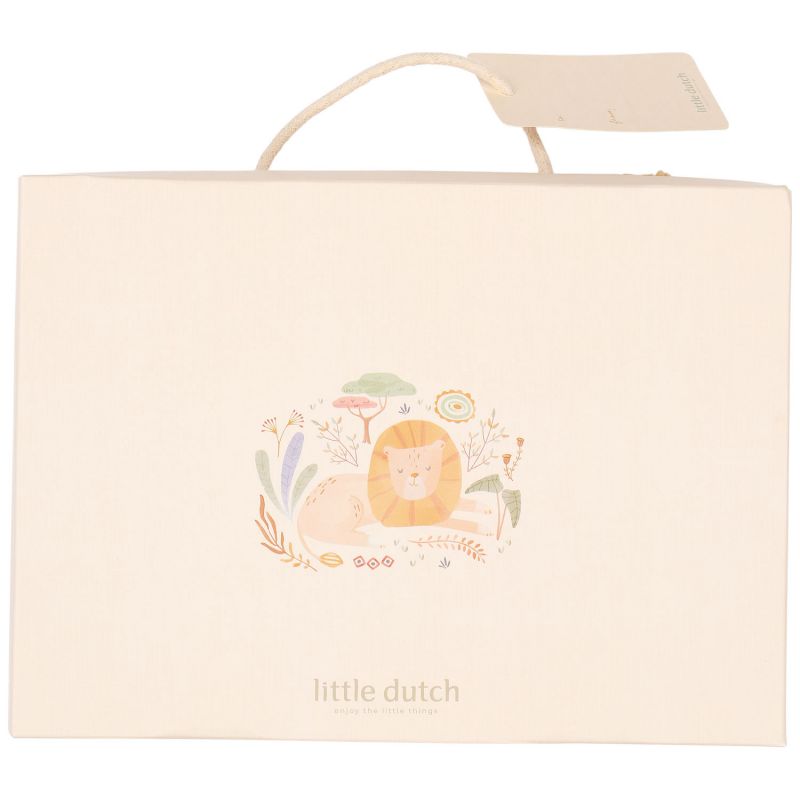 Coffret cadeau de naissance cape de bain et Gant de toilette Lion Little Dutch Packaging 9
