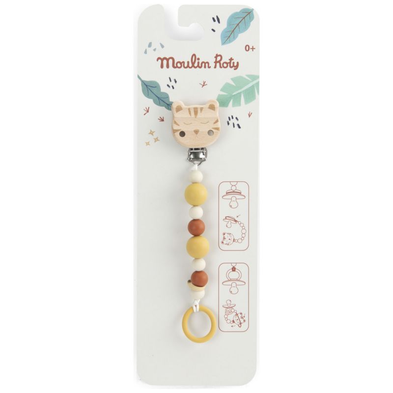 Attache-tétine bois et silicone La forêt Mawa Moulin Roty Packaging 3