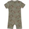 Pyjama léger en coton bio Deer olive (0-3 mois : 50 à 60 cm) - Fresk