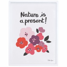 Affiche encadrée Nature is a present, flowers by Chloe Lefeuvre (30 x 40 cm)  par Lilipinso