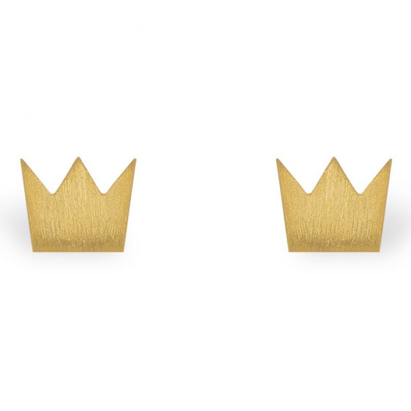 Boucles d'oreilles Full couronne (vermeil doré) Coquine