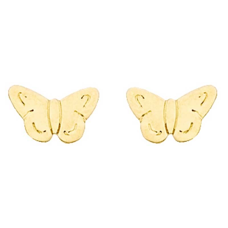 Boucles d'oreilles Papillons (or jaune 750°) Berceau magique bijoux