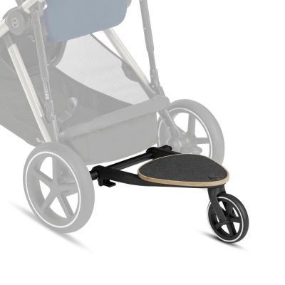 Planche à roulettes Kid Board pour poussettes Gazelle S noir