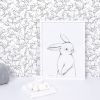 Affiche encadrée lapin de face (30 x 40 cm)  par Lilipinso