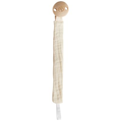 Attache-sucette en gaze de coton Mousse de lait BB & Co