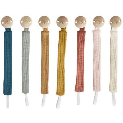 Attache-sucette en gaze de coton Mousse de lait