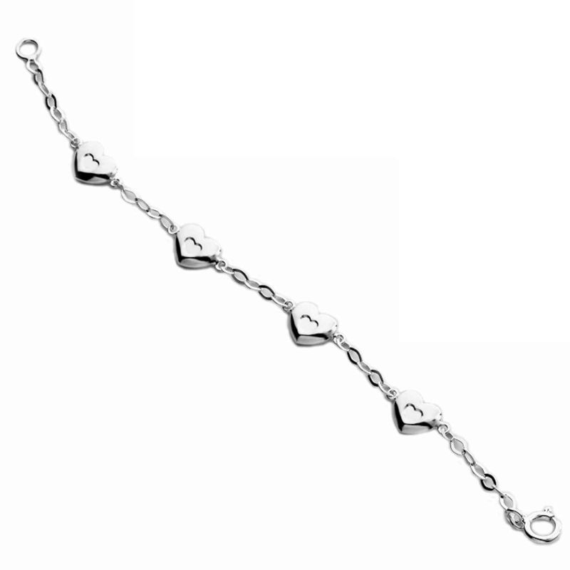 Bracelet enfant Petit coeur (argent 925° rhodié) Daniel Crégut