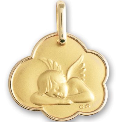 Médaille Ange personnalisable (or jaune 750°) Lucas Lucor