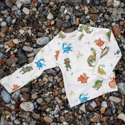 T-shirt anti-UV manches longues Dino beach (3-4 ans)