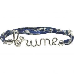 Bracelet cordon liberty Prénom argent (personnalisable) - Padam Padam
